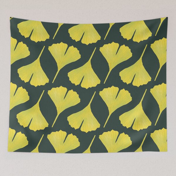 Item preview, Green Ginkgo Leaf Pattern designed and sold by Boriana Giormova.