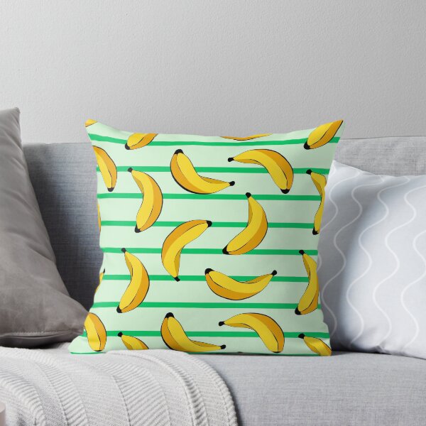 Item preview, Bananas Pale Green with Green Lines Summer Fruits Design designed and sold by SemDesigns1.