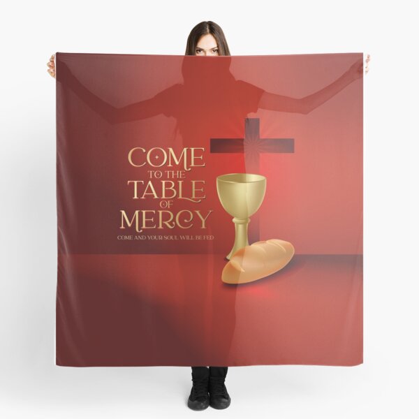 Ven a la mesa de la misericordia, santa eucaristía, santa comunión Pañuelo