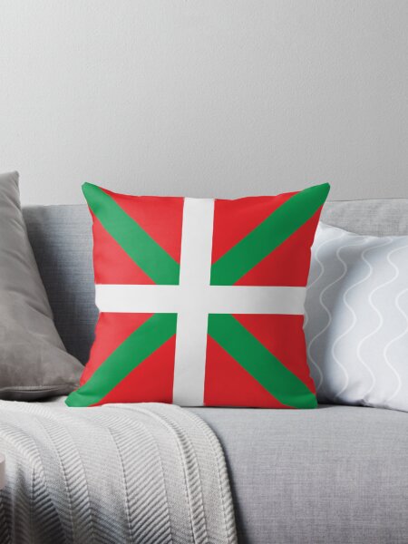 Vista previa del artículo con la obra «World of Color Flags - Cojín Bandera - Bandera Euskadi», diseñado y vendido por WorldColorFlags.