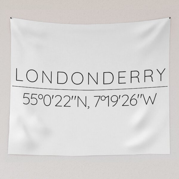 Item preview, LONDONDERRY Latitude and Longitude - Ulster University in Derry/Londonderry designed and sold by uni-que-designs.