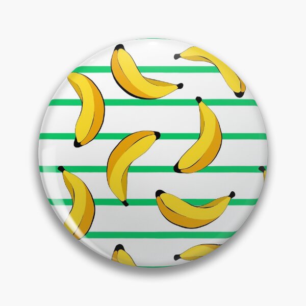 Item preview, Bananas White with Green Lines Summer Fruits Design designed and sold by SemDesigns1.