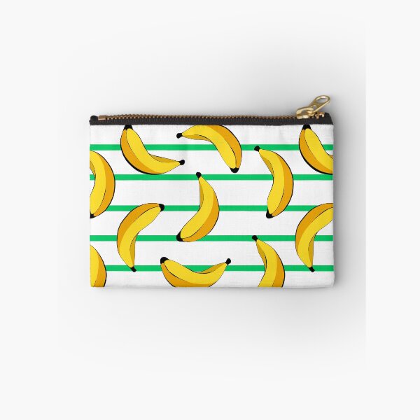 Item preview, Bananas White with Green Lines Summer Fruits Design designed and sold by SemDesigns1.