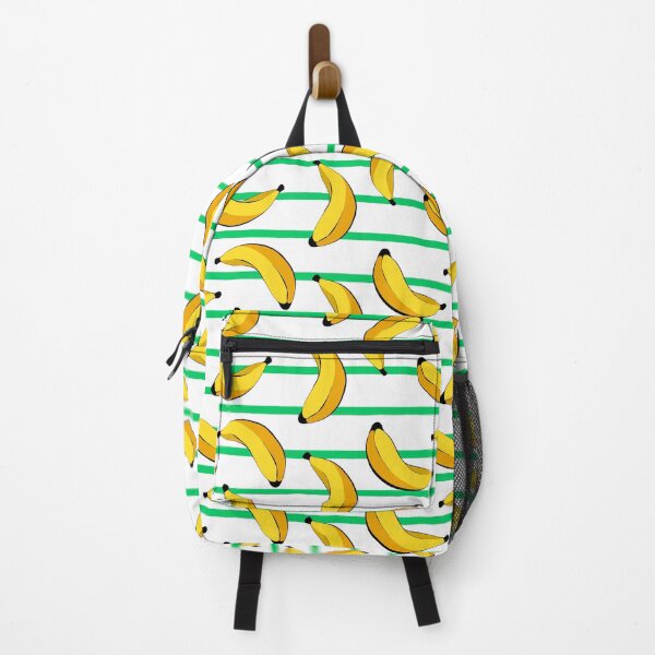 Item preview, Bananas White with Green Lines Summer Fruits Design designed and sold by SemDesigns1.