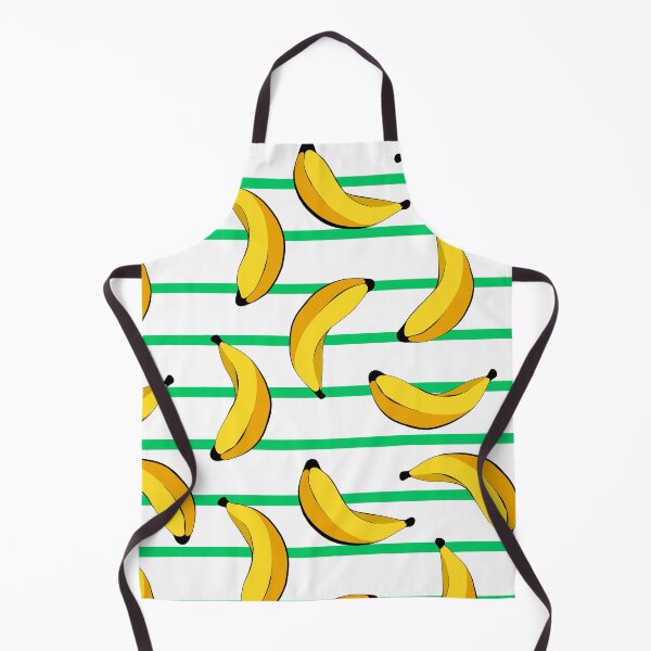 Item preview, Bananas White with Green Lines Summer Fruits Design designed and sold by SemDesigns1.