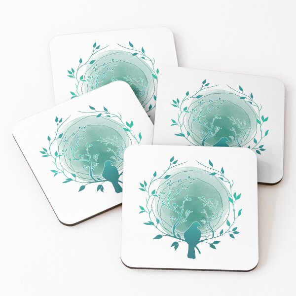 Item preview, Raven in Nature Watercolor in Green designed and sold by Eduardo Tavares.