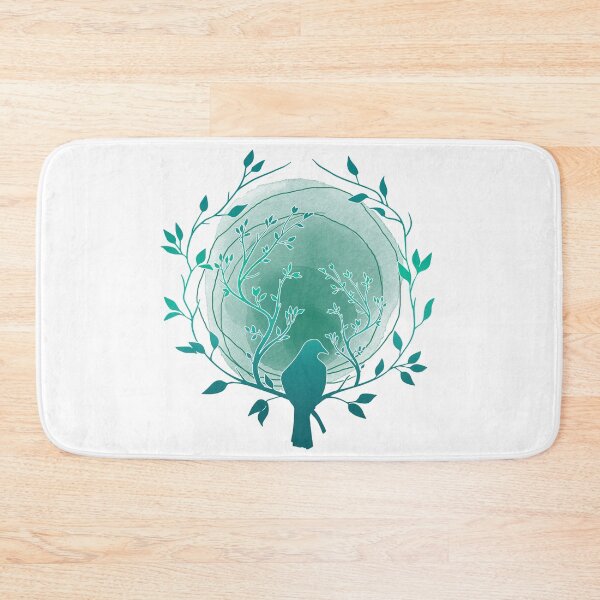 Item preview, Raven in Nature Watercolor in Green designed and sold by Eduardo Tavares.
