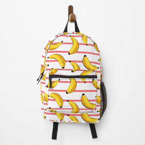 Item preview, Bananas White with Pink Lines Summer Fruits Design designed and sold by SemDesigns1.