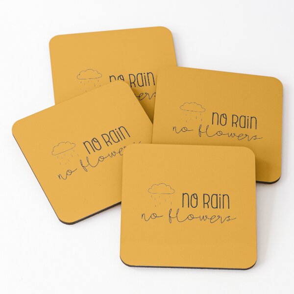 Item preview, No Rain No Flowers, Inspirational/Motivational Quotes designed and sold by The 90's Clothing.