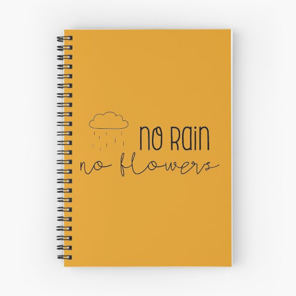 Item preview, No Rain No Flowers, Inspirational/Motivational Quotes designed and sold by The Mindset Merch.