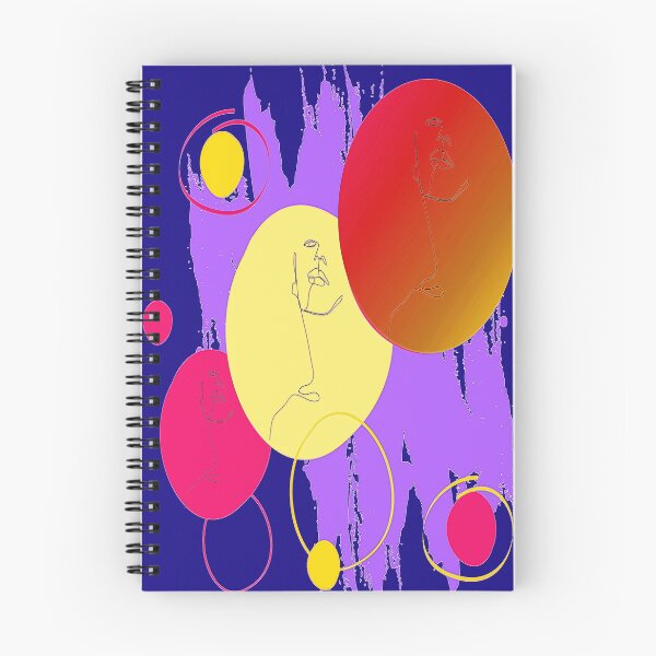 Artikelvorschau, Abstrakte Gesichter, bunte Kreise, abstraktes Kunstdesign, lineares Design, Nr. 4, Pscychedelische Arte Abstraco entworfen und verkauft von Adri Barnard.