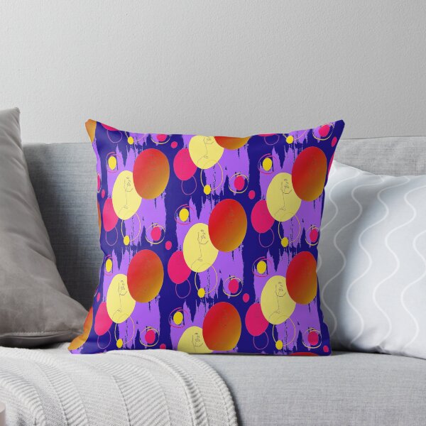 Item preview, Abstract Faces Colorful Circles abstract art design, linear design, nr 4,  Pscychedelic Arte Abstraco designed and sold by Adri Barnard.