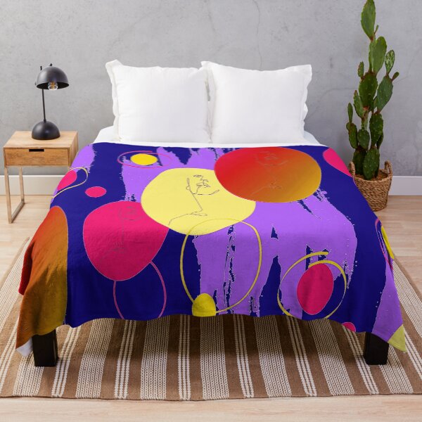 Item preview, Abstract Faces Colorful Circles abstract art design, linear design, nr 4,  Pscychedelic Arte Abstraco designed and sold by Adri Barnard.