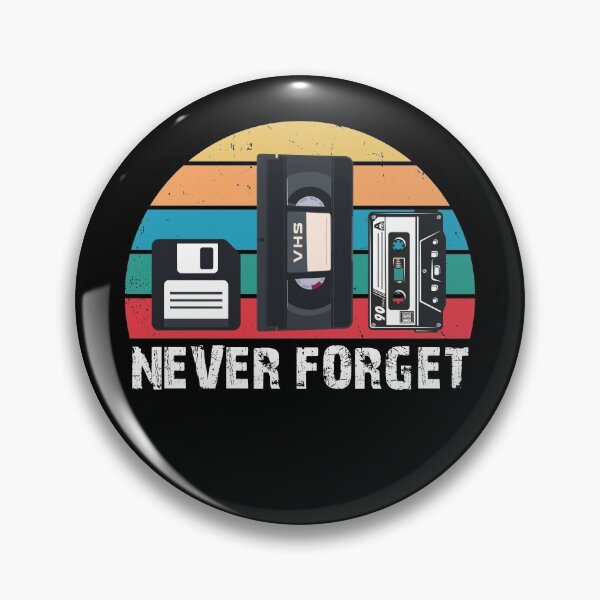 Item preview, Never forget cassette floppy disk video cassette retro designed and sold by blikonie.
