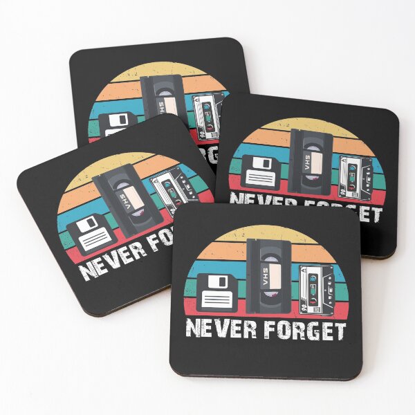 Item preview, Never forget cassette floppy disk video cassette retro designed and sold by blikonie.