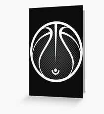Vector Basketball Halftone Greeting Card
