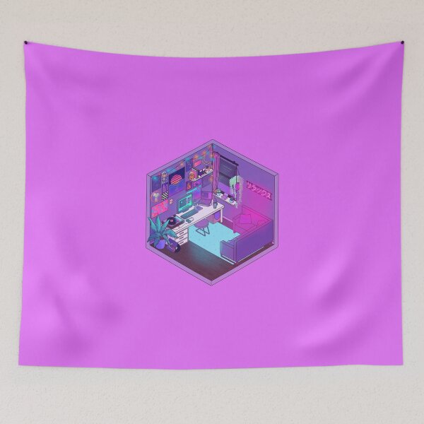 Item preview, Vapor Wave Isometric Room designed and sold by Cool Cat With Hat  Art.
