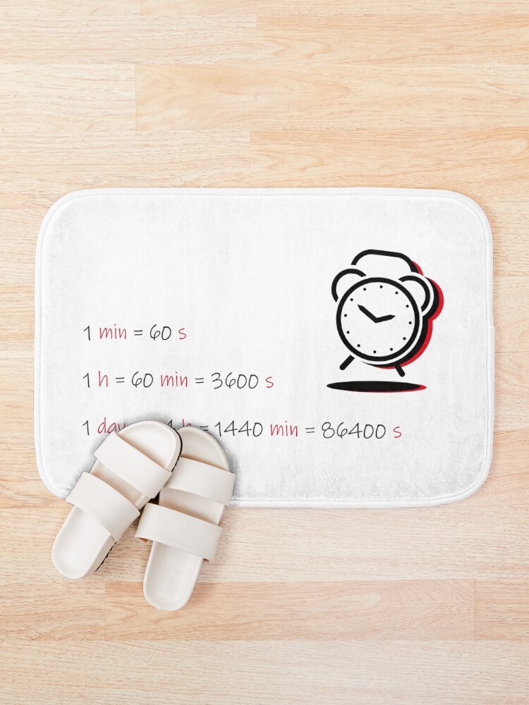 Thumbnail 1 of 6, Bath Mat, Time conversion designed and sold by CSouissi.
