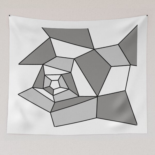 Item preview, Abstract geometric pattern - gray, black and white. designed and sold by K.S ART.