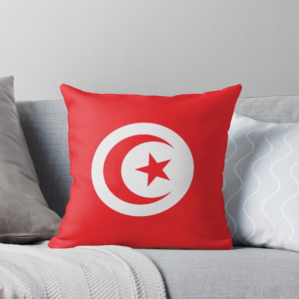 Item preview, World of Color Flags - Country Cushion - Tunisian Flag designed and sold by WorldColorFlags.