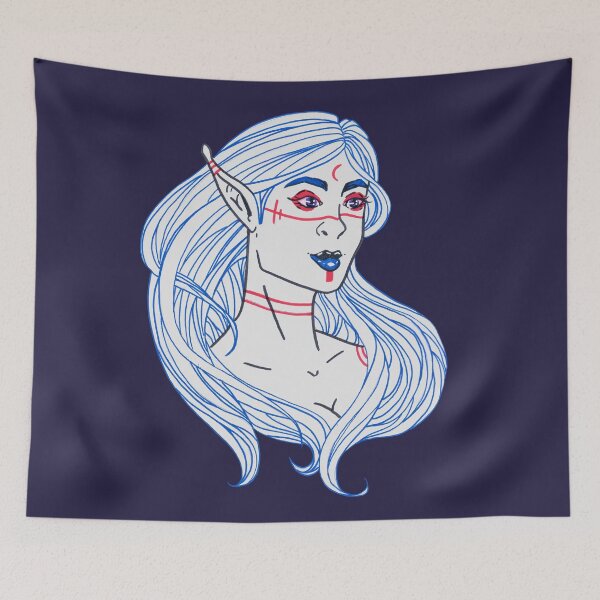 Item preview, Fantasy Girl Colorful Lineart designed and sold by AvalonUnmuzzled.