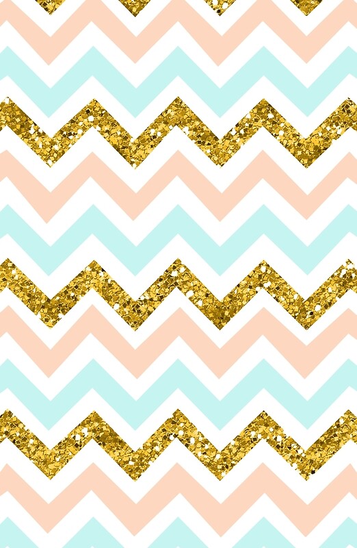 "Zig Zag (PINK/BLUE/GOLD)" Art Prints by Jessica Slater Redbubble