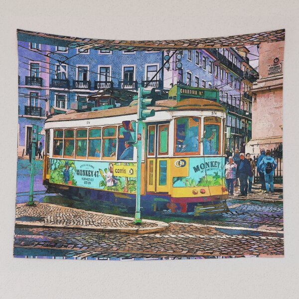 Item preview, Portuguese Wall Art, Portugal, Lisbon, Trams designed and sold by HelsinkiFashion.
