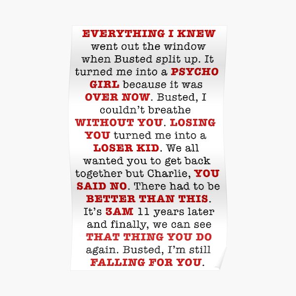 An Ode to Busted Poster