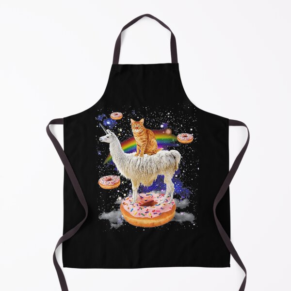 Item preview, Space Cat Riding Unicorn Llama Hunting Donuts designed and sold by whitneyiott9632.