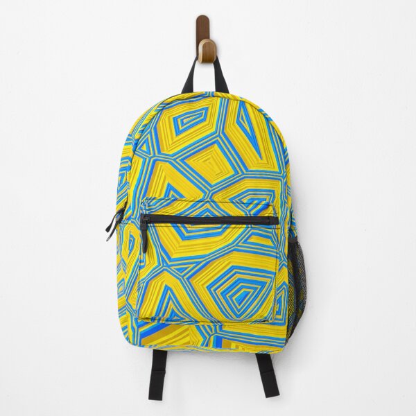 Item preview, Yellow Blue Geometric Abstract Art Pattern designed and sold by bradm50.