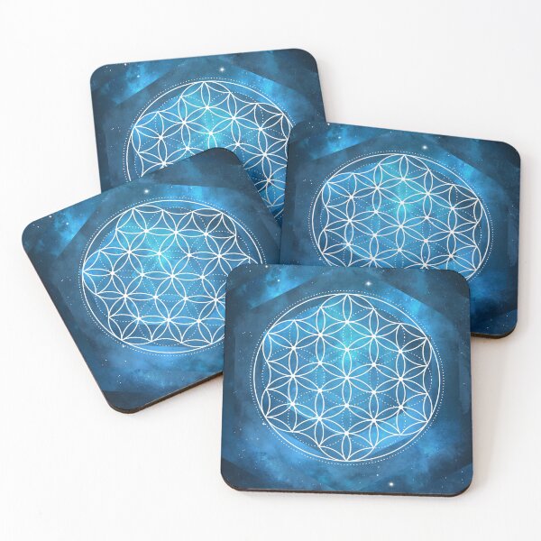 Item preview, Flower of Life - Scared Geometry Blue - Galaxy Portal designed and sold by solrevolver.