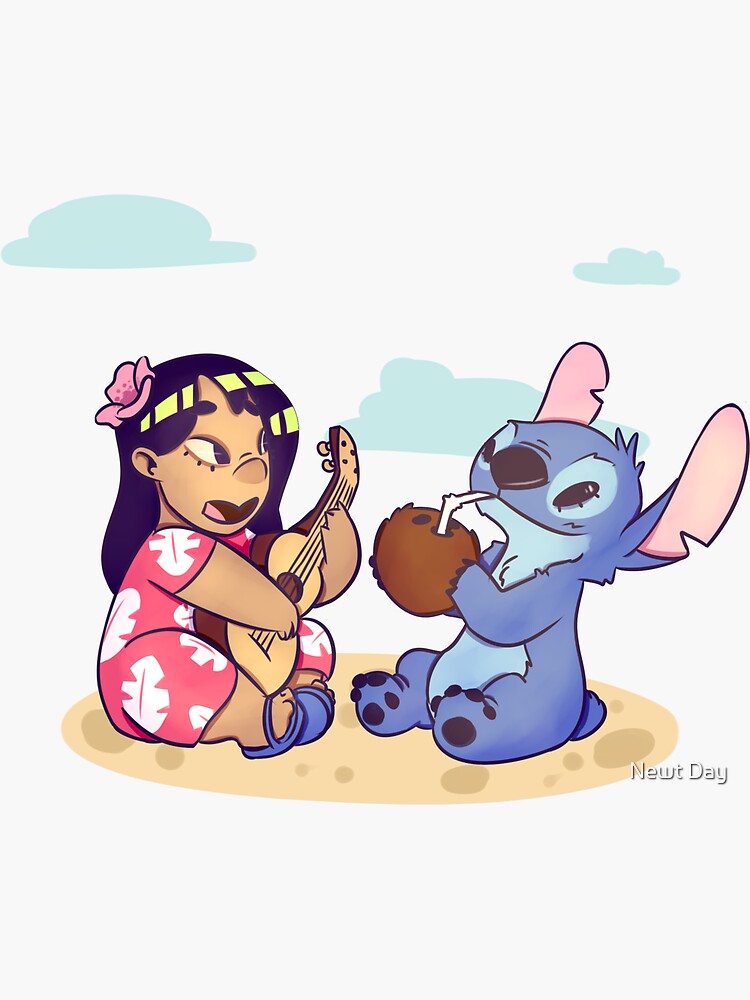 Pegatina for Sale con la obra «Lilo y Stitch Aloha» de MatteoMertz