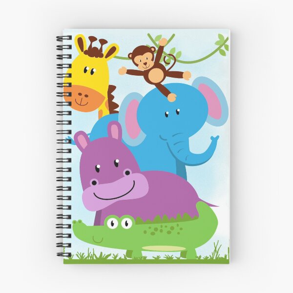 Aperçu de l'œuvre Fun animaux Zoo singe éléphant girafe Hippo Gator créée et vendue par peacockcards.