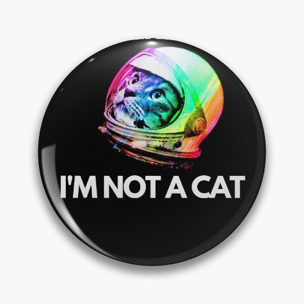 Item preview, I'm Here Live I'm Not a Cat Zoom Meme Astro Space Cat designed and sold by BrooklynCaveman.