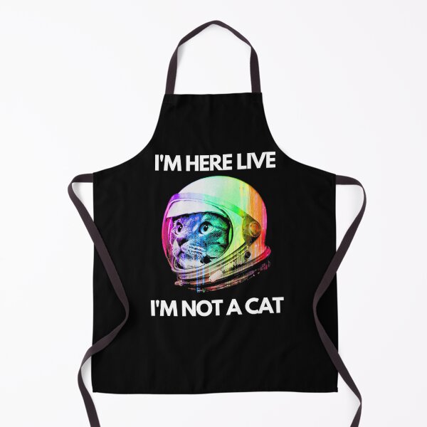 Item preview, I'm Here Live I'm Not a Cat Zoom Meme Astro Space Cat designed and sold by BrooklynCaveman.