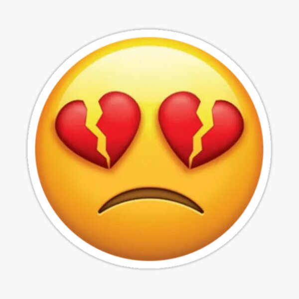 Ojo de corazón roto Pegatina