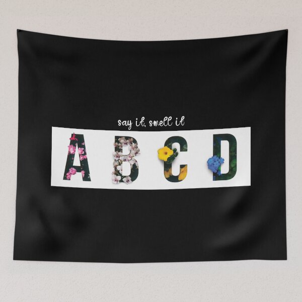 Item preview, Alphabet with flowers designed and sold by kikinafashion.