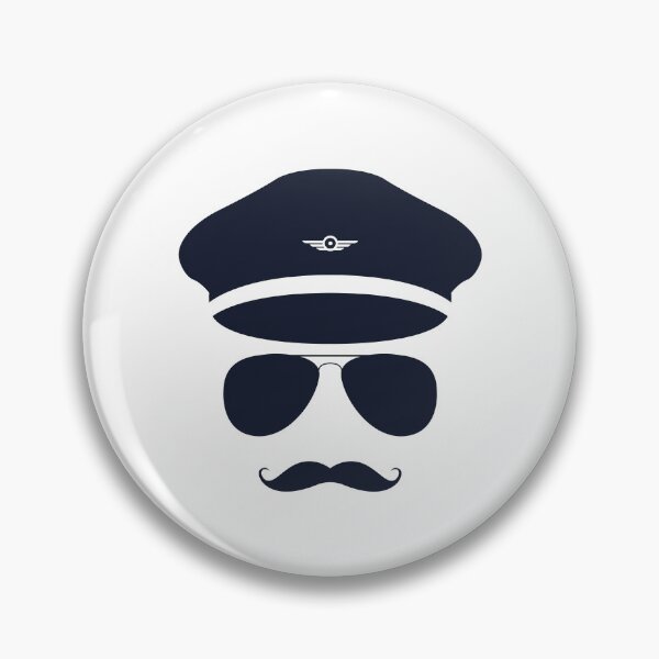 Item preview, Captain Pilot Moustache designed and sold by jetmike.