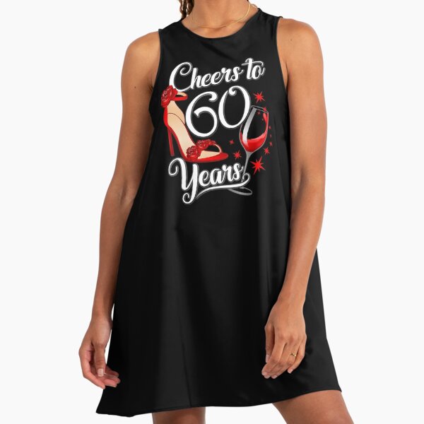 60th Birthday design. Birthday party woman's " A-Line Dress for Sale by  iclipart | Redbubble