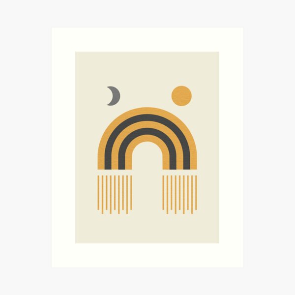 Vista previa del artículo con la obra «Luna y Sol - Moderno de mediados de siglo», diseñado y vendido por moonlightprint.