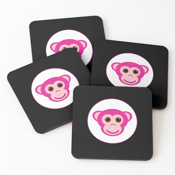 Item preview, Pink monkey face designed and sold by Tanya Mihe.
