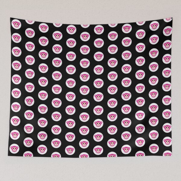 Item preview, Pink monkey face designed and sold by Tanya Mihe.
