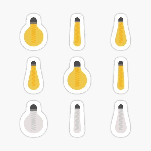 Hanging Light Bulbs Sticker