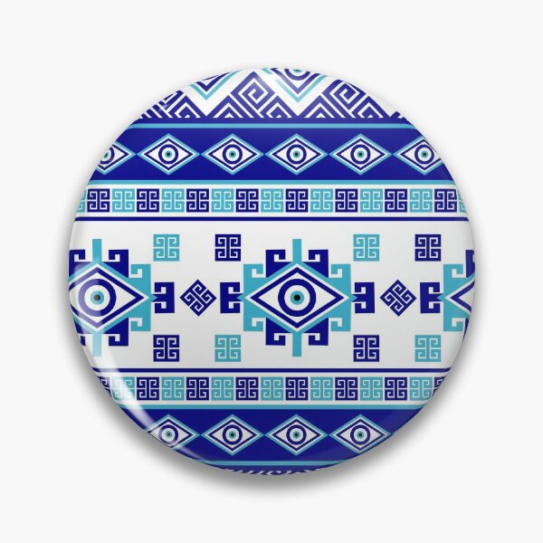 Item preview, Greek Meander Key and Evil Eye  designed and sold by k9printart.