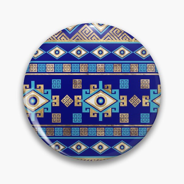 Item preview, Greek Meander Key and Evil Eye  designed and sold by k9printart.