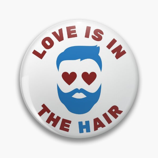Item preview, Love is in the hair - Men - Funny Text - Pun designed and sold by DrawingBoard.