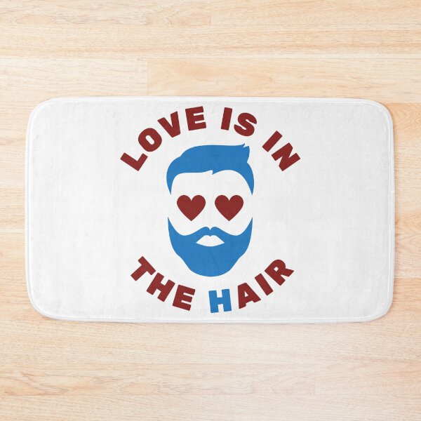 Item preview, Love is in the hair - Men - Funny Text - Pun designed and sold by DrawingBoard.