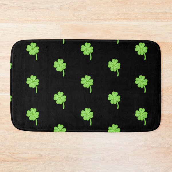 Item preview, Lucky Shamrock Pattern - Symbol of Saint Patrick's Day in Black Background designed and sold by kongju.