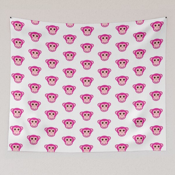 Item preview, Pink Funny monkey face designed and sold by Tanya Mihe.