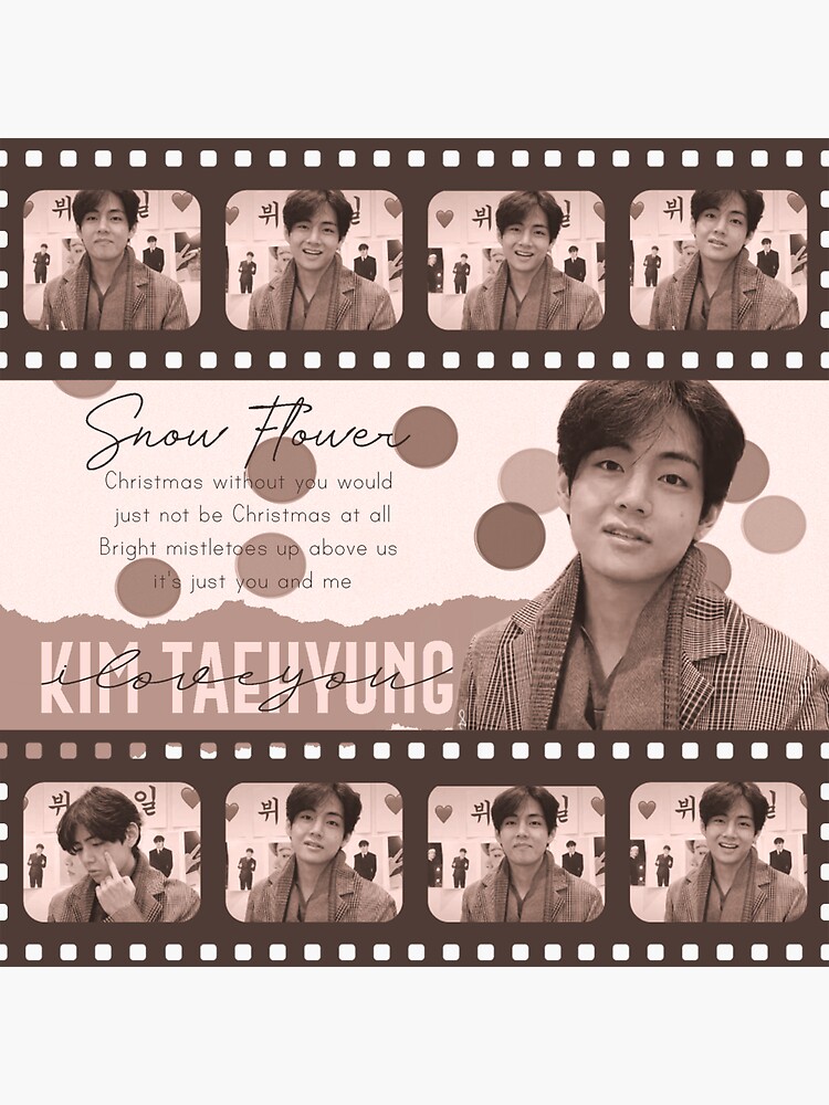 "BTS V Snow Flower by Kim Taehyung" Sticker for Sale by shrutidesigns
